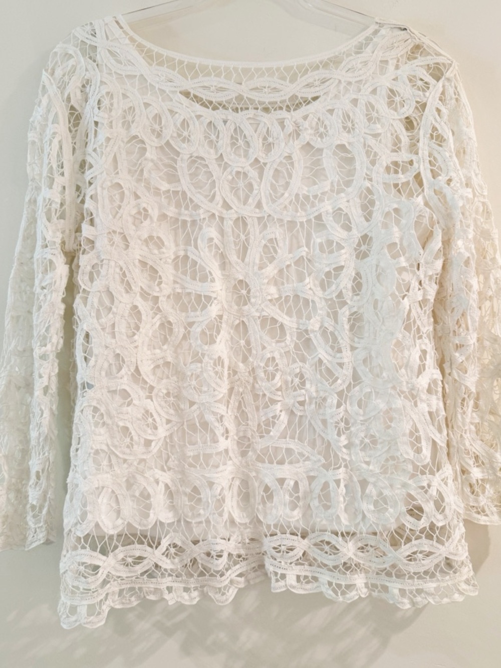 J. McLaughlin 3/4 Sleeve Cosette Lace Blouse - Picture 4 of 10